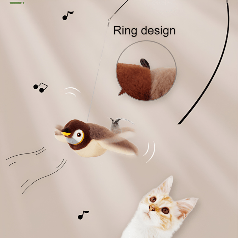 Flapping Kitten Interactive Toy – USB & Catnip - Novusyes