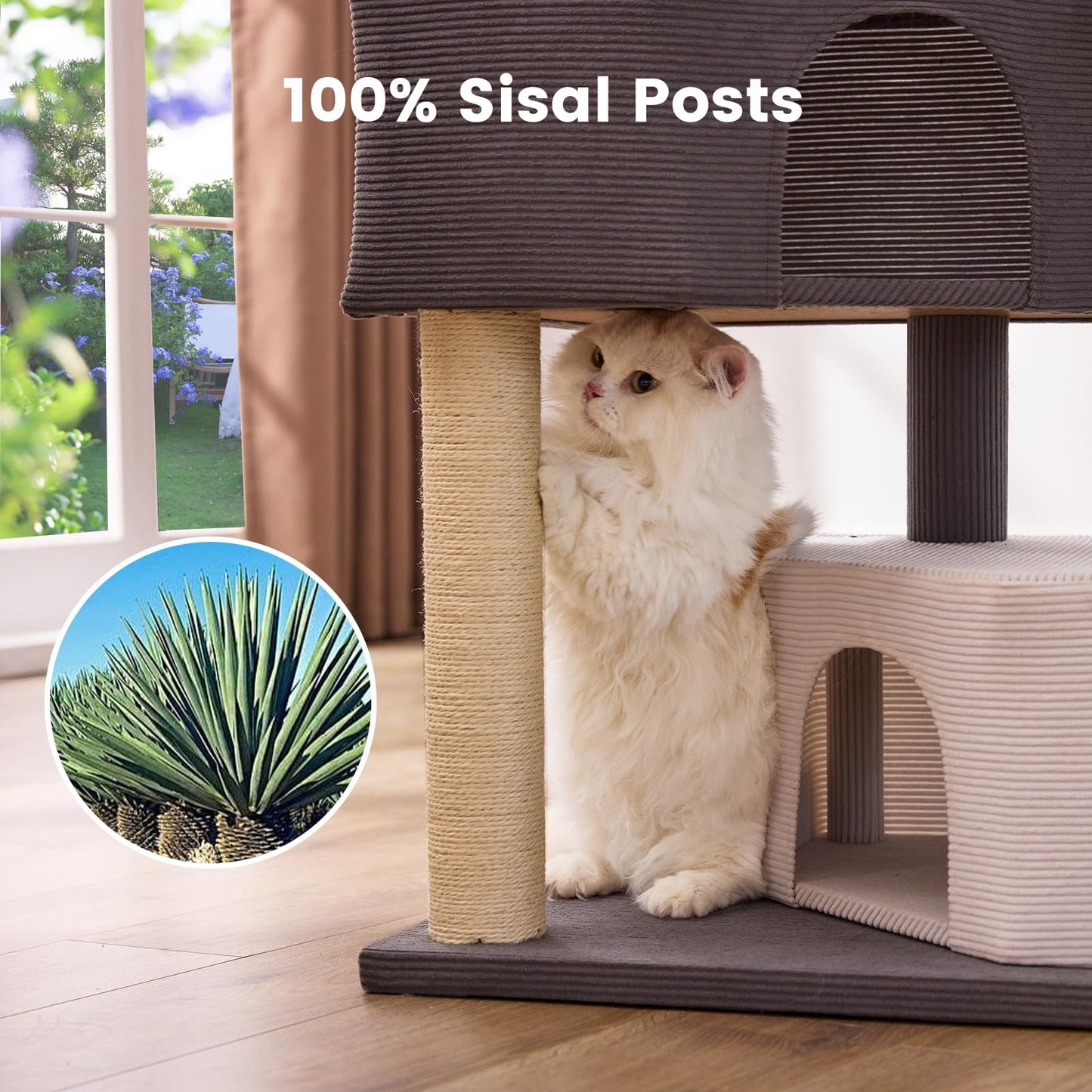 Gardner Pet 41” Heavy Duty Cat Tree for Large Cats – Stable & Space - Saving - Novusyes