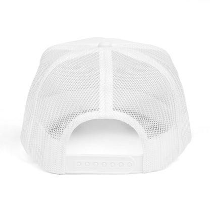 White mesh cap on a white background