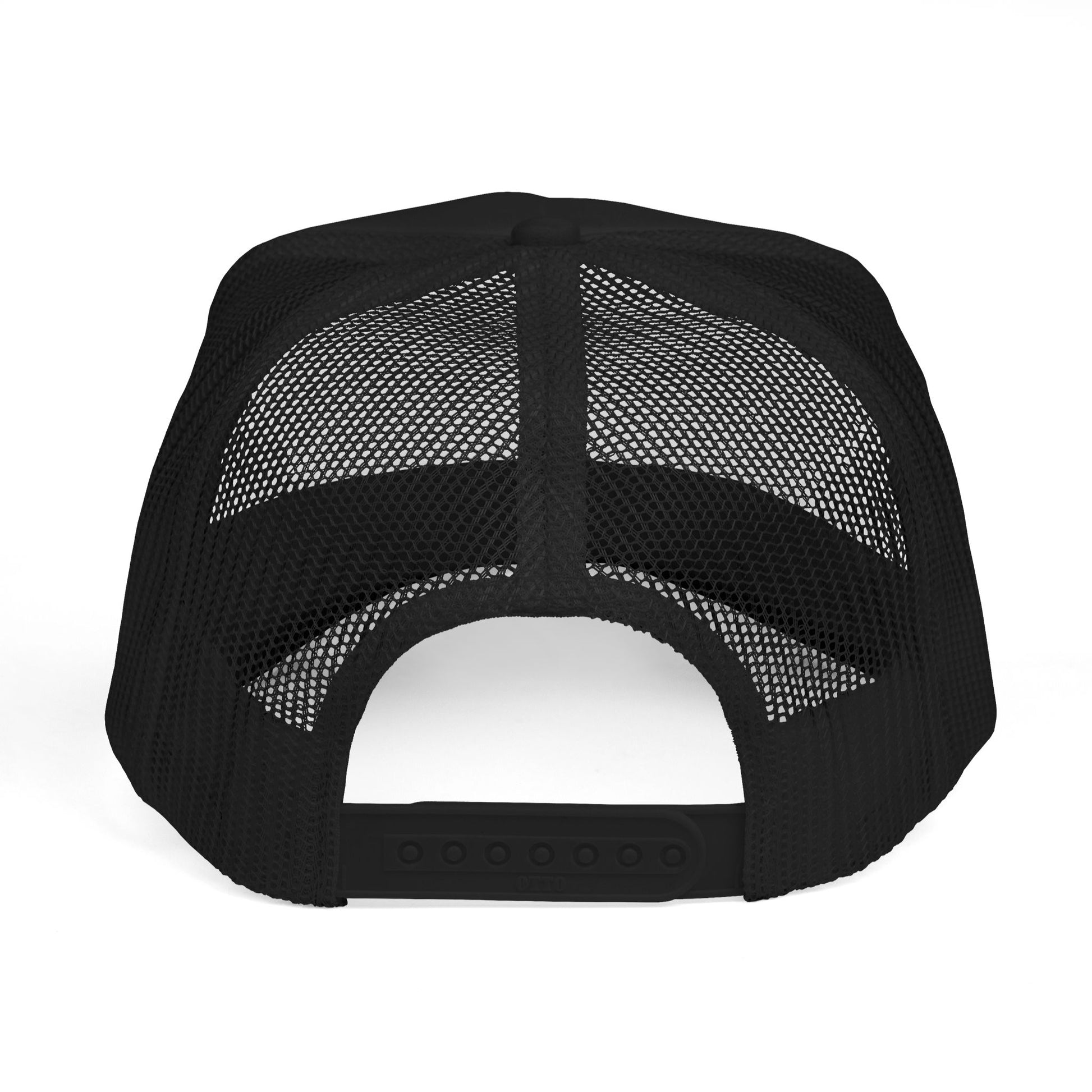 Black mesh cap on a white background