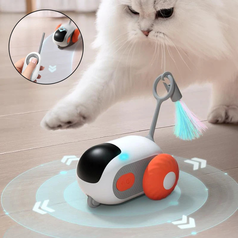 Remote Cat Toy Car – USB Rechargeable, Interactive & Self-Moving Fun