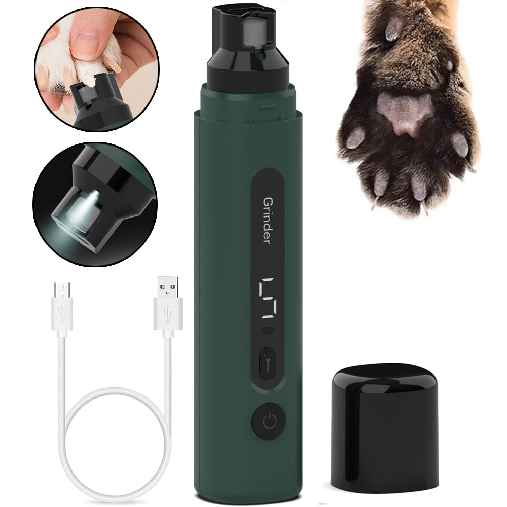 Electric Pet Nail Grinder – Quiet 5-Speed Nail Trimmer for Dogs & Cats | Novusyes
