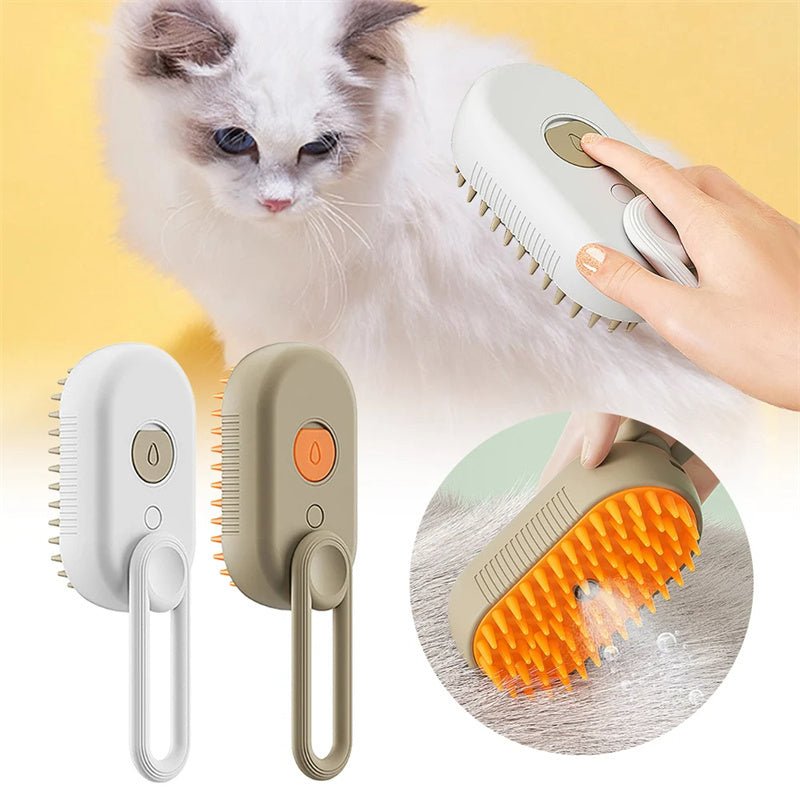 3 - in - 1 Electric Pet Brush – Spray, Steam & Grooming Comb - Novusyes