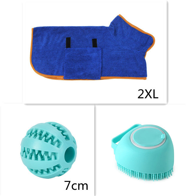 Silicone Dog & Cat Bath Brush – Grooming & Shampoo Gloves