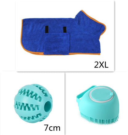 Silicone Dog & Cat Bath Brush – Grooming & Shampoo Gloves