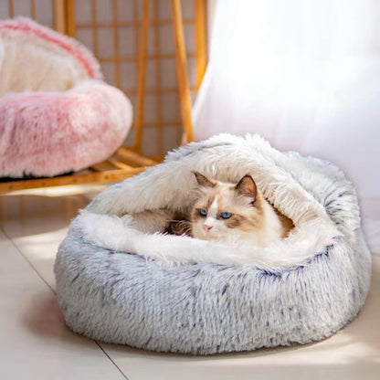 Semi-Closed Cat Bed – Cozy Cave Nest