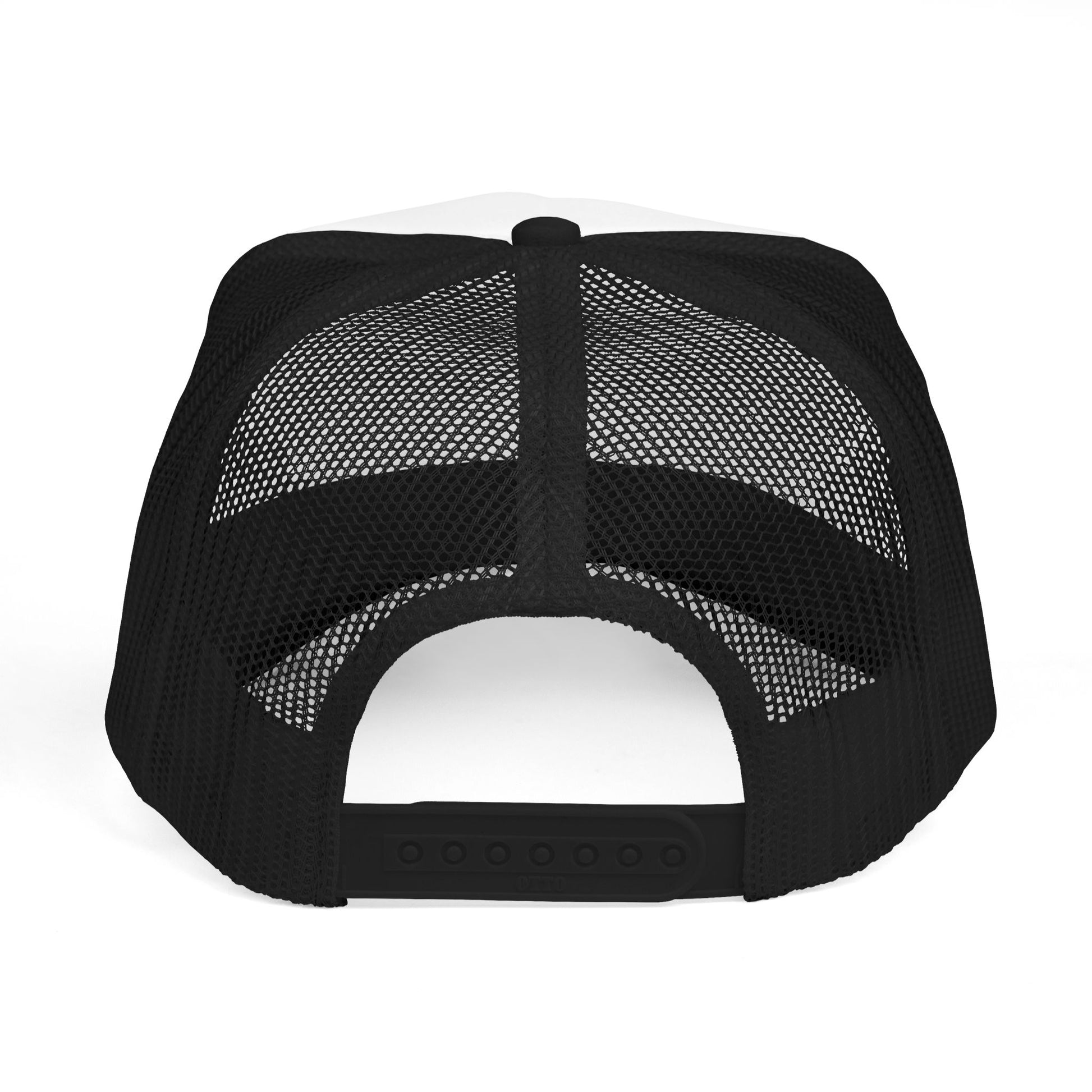 Black mesh cap on a white background