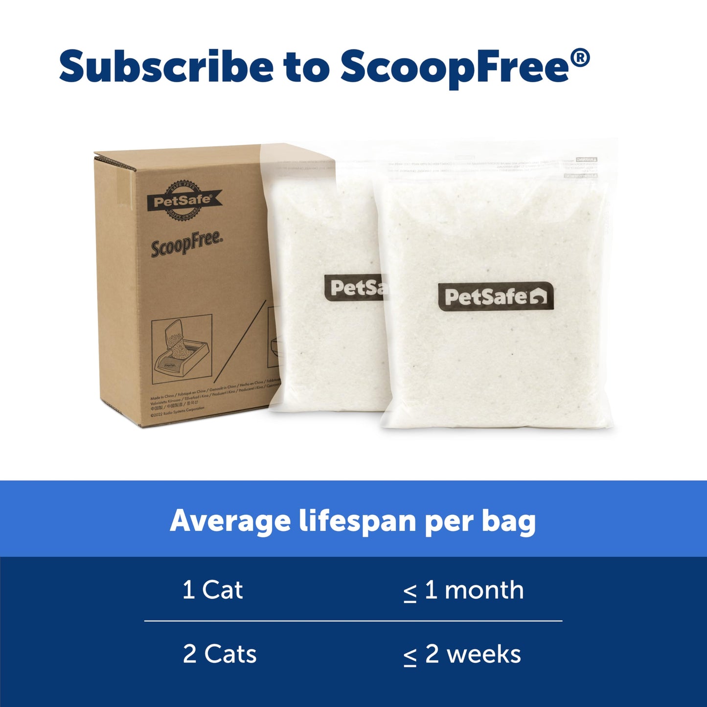 PetSafe ScoopFree Crystal Cat Litter Refill - Fresh Scent, 2-Pack, silica crystal litter for odor control.