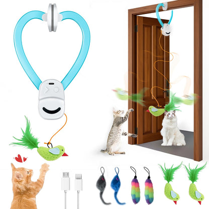 Interactive Cat Toy – Automatic Flying Feather Wand for Indoor Cats & Kittens