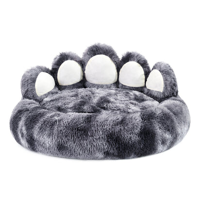 Luxury Plush Bear Paw Cat & Dog Bed