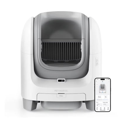 Intelligent Automatic Cat Litter Pan Extra Large Open Litter Pan Splash-Proof Electric Scooper Cat Sensor 9L