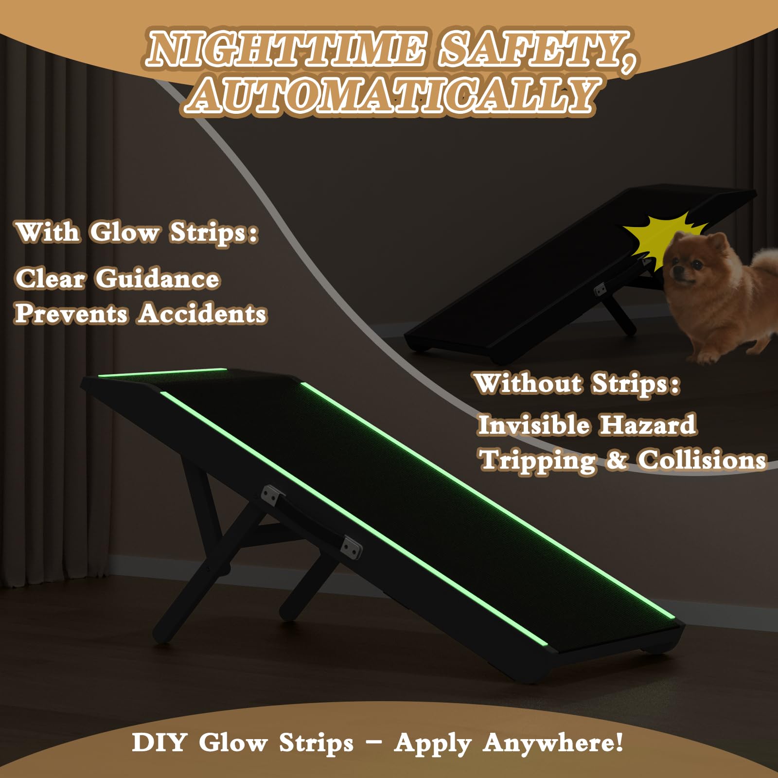 CouchDog Ramp for Couch – Adjustable, Non - Slip & Foldable - Novusyes