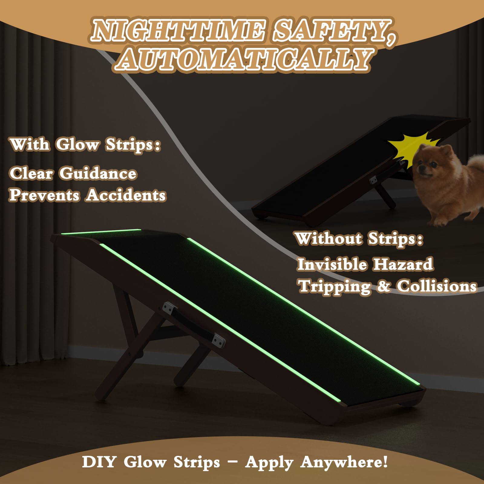 CouchDog Ramp for Couch – Adjustable, Non - Slip & Foldable - Novusyes