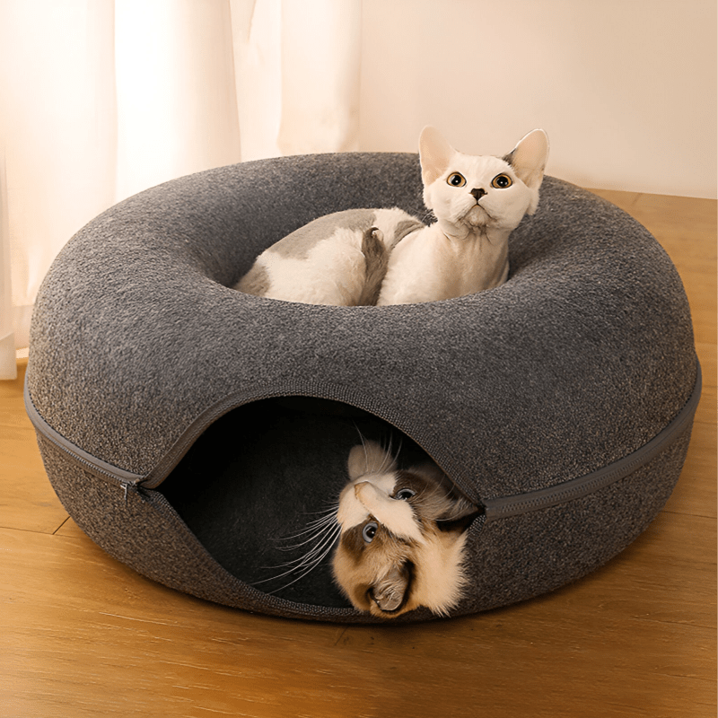 CozyPaws™ 2 - in - 1 Donut Cat Tunnel - Novusyes