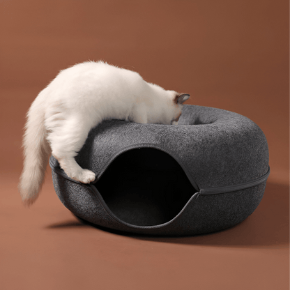 CozyPaws™ 2 - in - 1 Donut Cat Tunnel - Novusyes