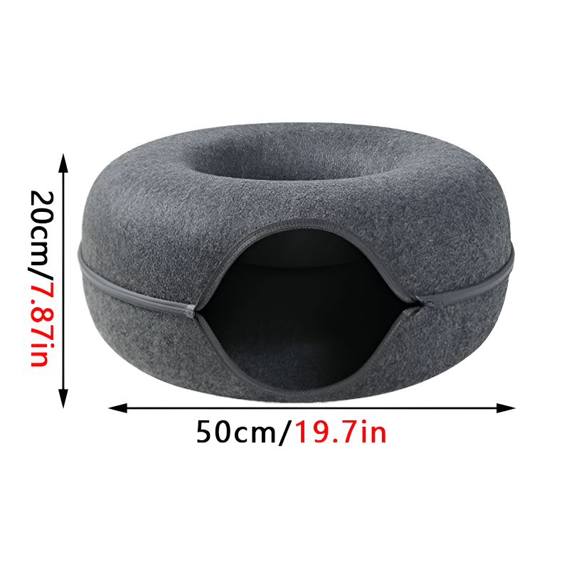 CozyPaws™ 2 - in - 1 Donut Cat Tunnel - Novusyes
