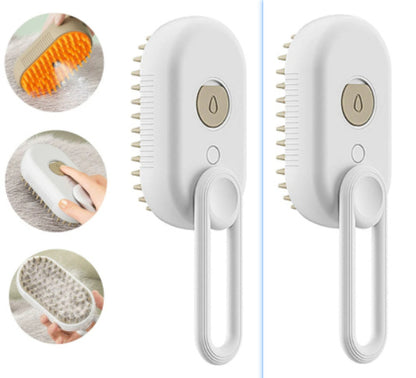 3-in-1 Electric Pet Brush – Spray, Steam & Grooming Comb