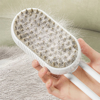 3-in-1 Electric Pet Brush – Spray, Steam & Grooming Comb