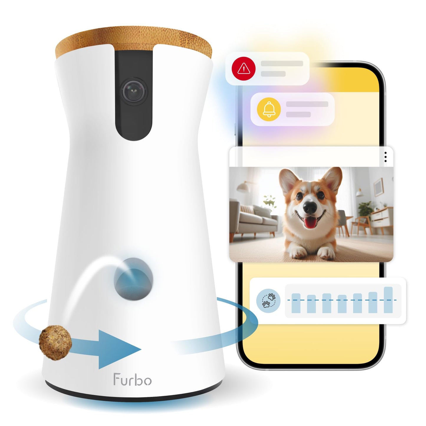 Furbo 360° Dog Camera – Smart Pet Monitor with Treat Toss & Alerts - Novusyes
