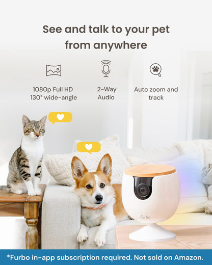 Furbo 360° Dog Camera – Smart Pet Monitor with Treat Toss & Alerts - Novusyes