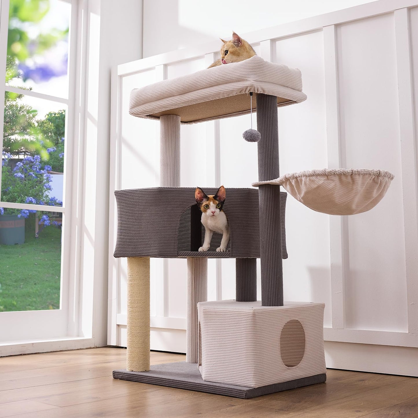 Gardner Pet 41” Heavy Duty Cat Tree for Large Cats – Stable & Space - Saving - Novusyes