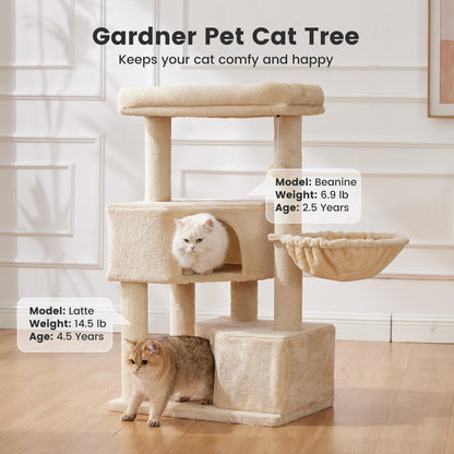 Gardner Pet 41” Heavy Duty Cat Tree for Large Cats – Stable & Space - Saving - Novusyes