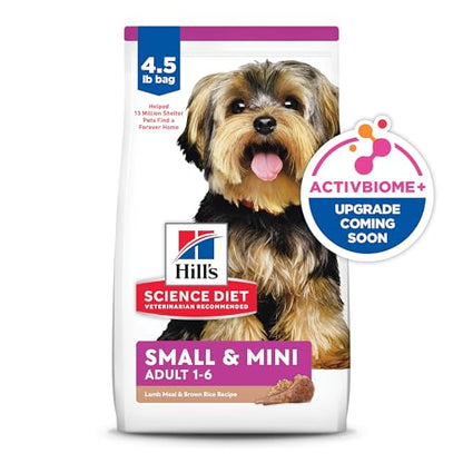 Hill’s Science Diet Small & Mini Adult 1 - 6 – Chicken & Brown Rice, 4.5 lb Bag - Novusyes