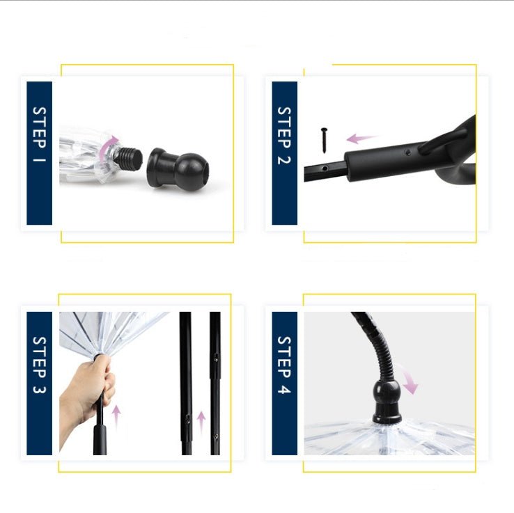 Hot Selling Transparent Pet Supplies Adjustable Pet C Type Umbrella - Novusyes