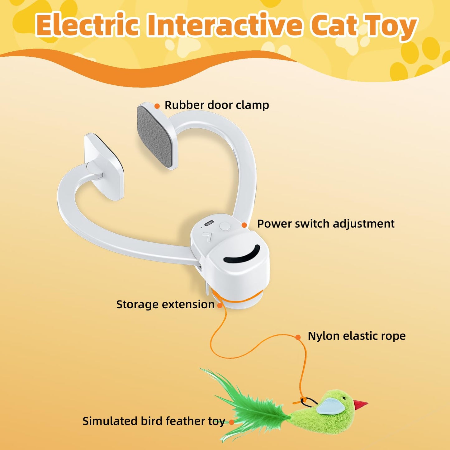 Interactive Cat Toy – Automatic Flying Feather Wand for Indoor Cats & Kittens - Novusyes