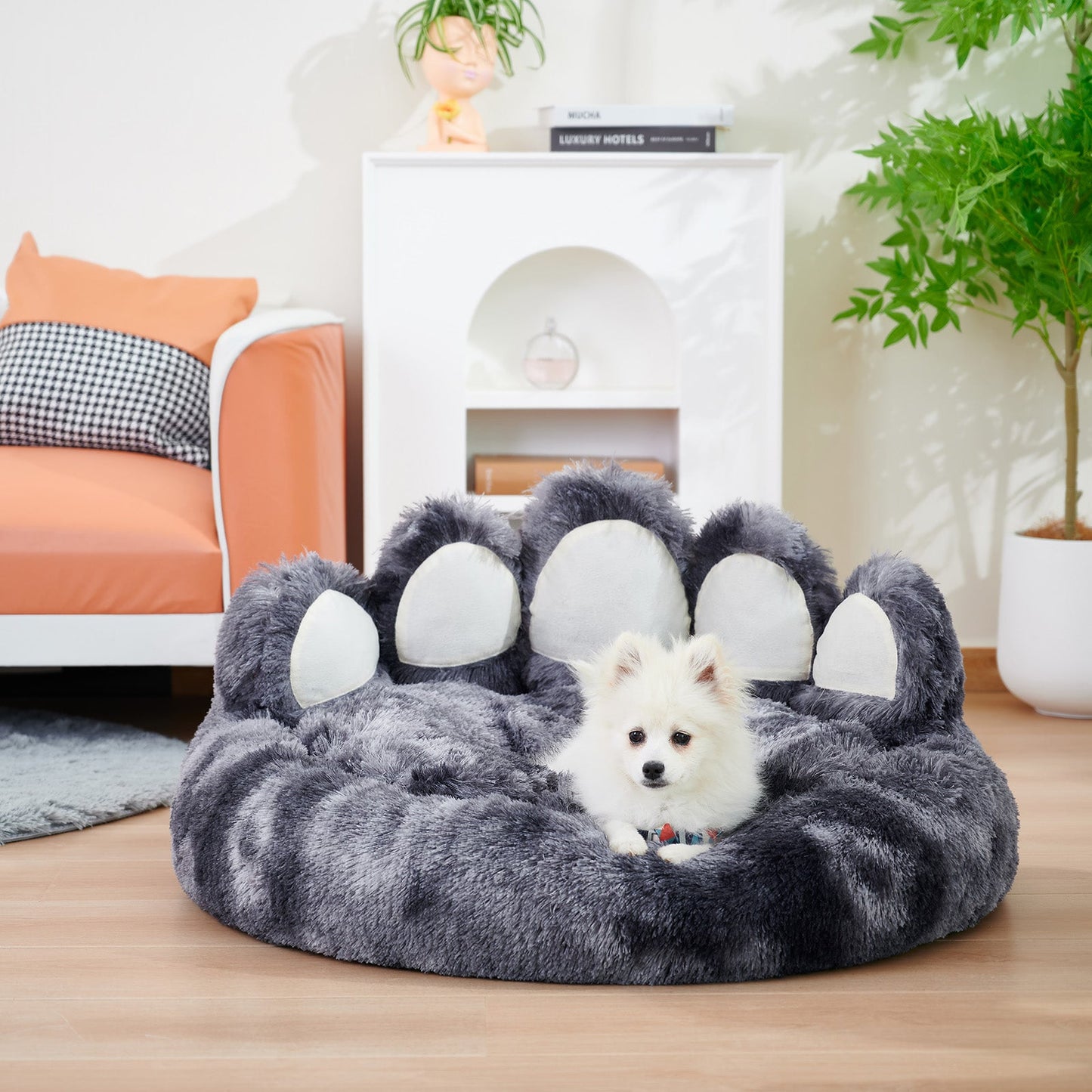 Luxury Plush Bear Paw Cat & Dog Bed - Novusyes