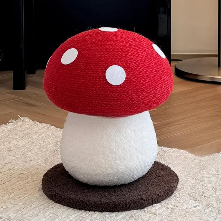 Mushroom Cat Scratcher – Cute Sisal Rope Scratching Post for Cats - Novusyes