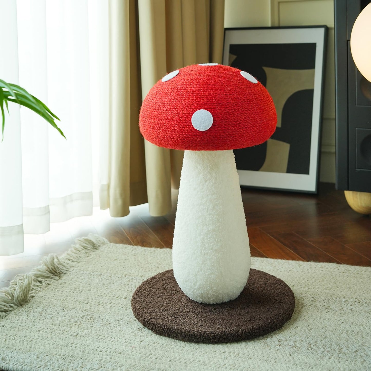 Mushroom Cat Scratcher – Cute Sisal Rope Scratching Post for Cats - Novusyes