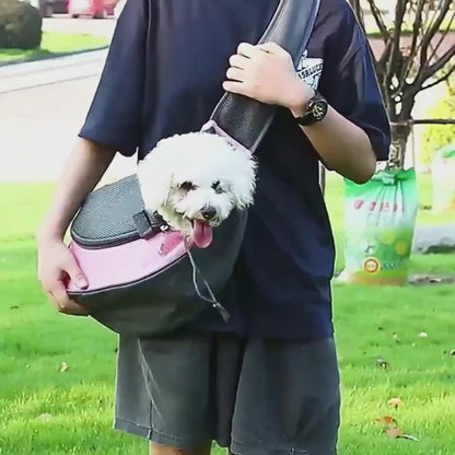 Pet carrier shoulder bag – hands-free dog & cat sling bag