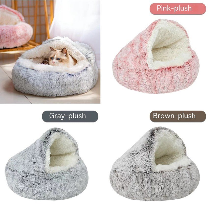 Semi - Closed Cat Bed – Cozy Cave Nest - Novusyes