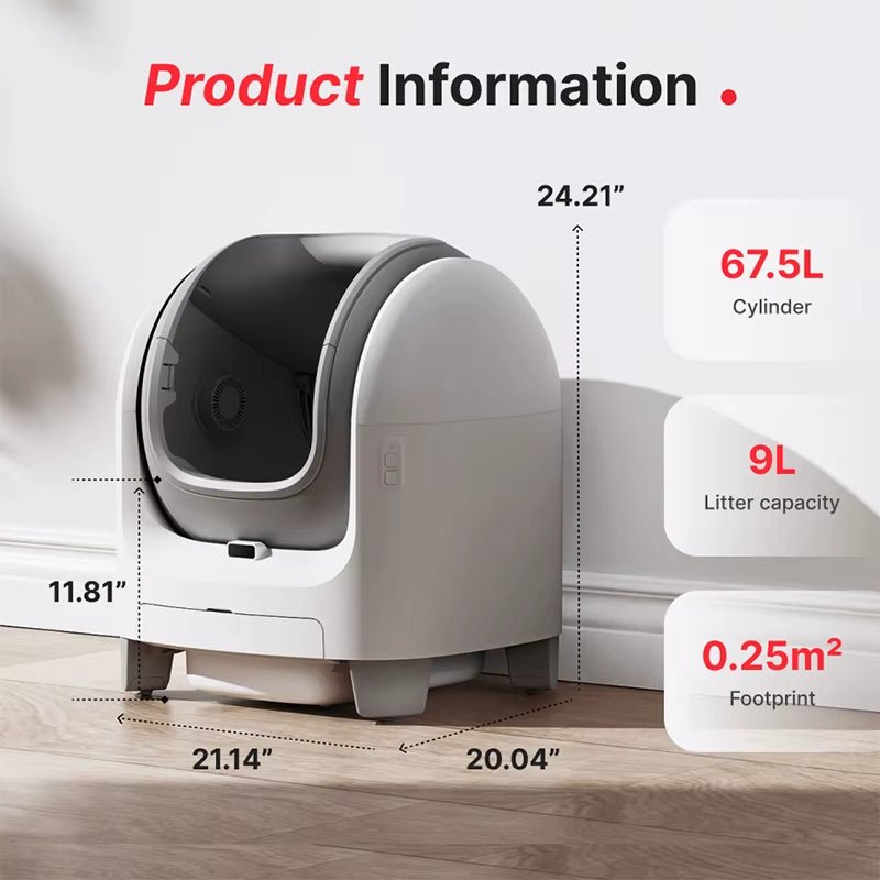 Smart Automatic Cat Litter Box | Large, Self - Cleaning & Odor - Free - Novusyes