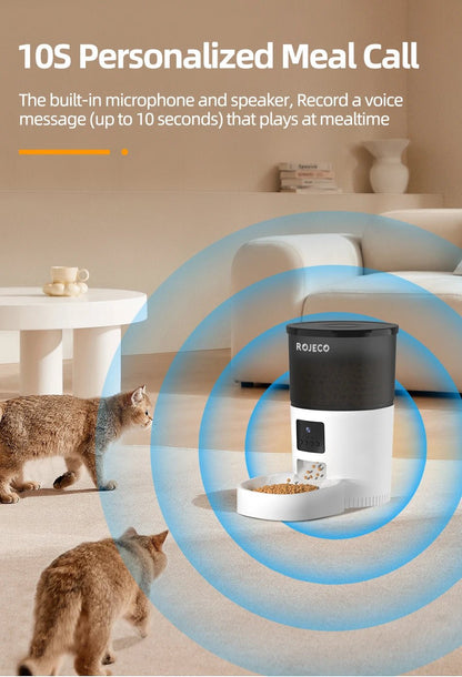 Smart Automatic Pet Feeder with App & Camera – For Cats and Small Dogs - Novusyes